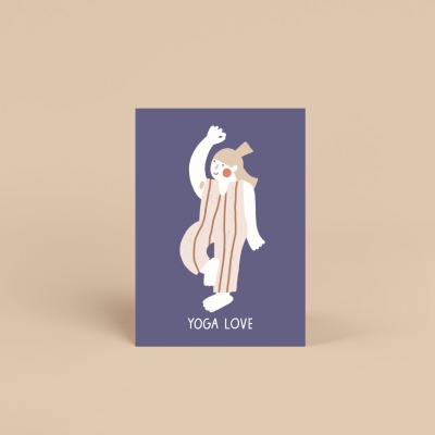 Postkarte - Yoga Love