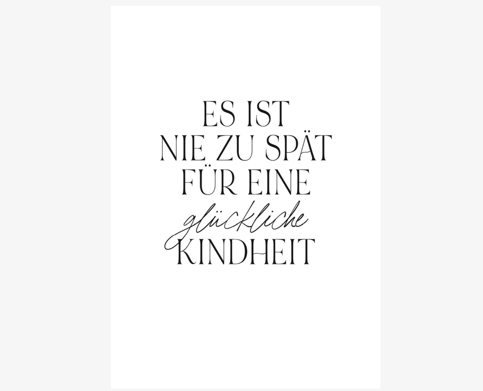 Typealive Print / Kindheit