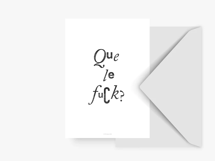 Postkarte / Que Le Fuck