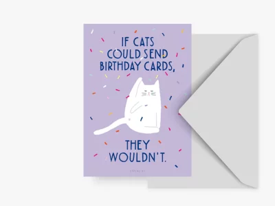Postkarte / Birthday Cat