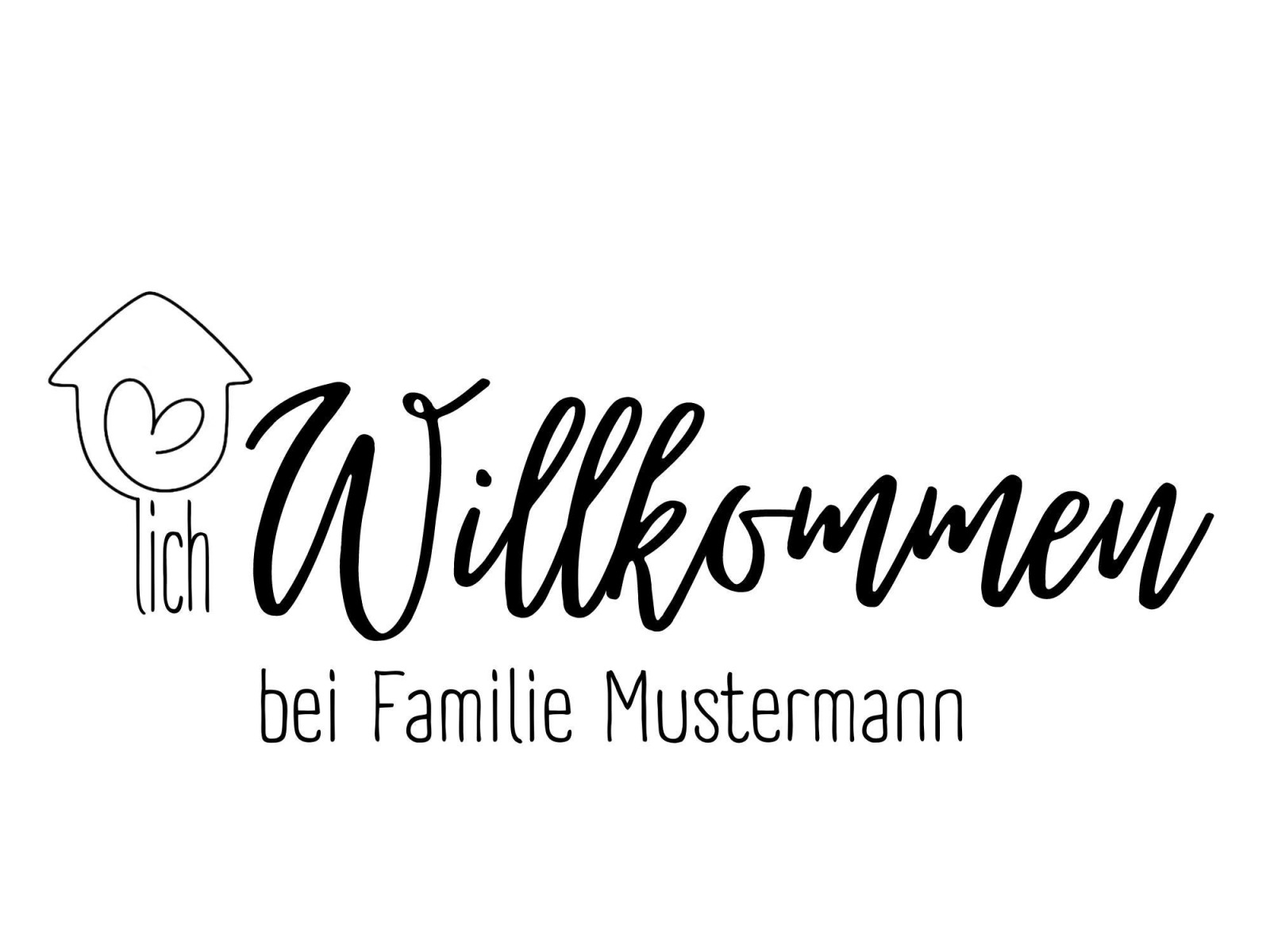 Stickrahmen, Willkommensschild, Türschild Willkommen bei..., Namensschild, Blumenkranz, Türkranz