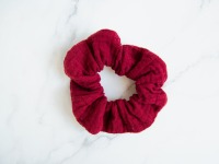 Scrunchie 3er Set aus Musselin und Jersey, bordeaux blau rosa watercolor 5