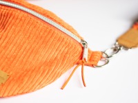 Bauchtasche // Crossbodybag Damen Cord orange mit Wechselgurt // Schultertasche boho, skandi //