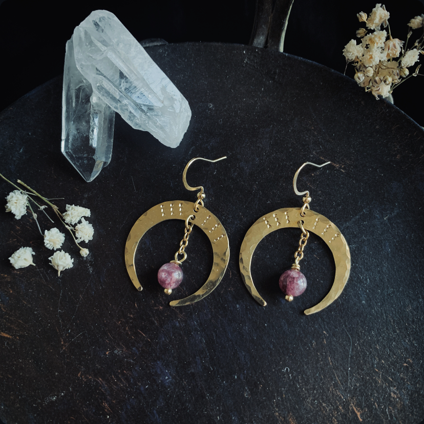 RESERVED Moon Goddess Earrings 2