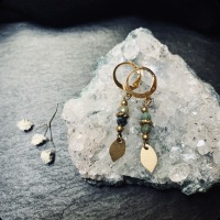 Delicate earrings with Indian agate