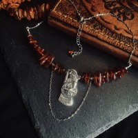 Necklace with tall Valkyrie pendant 3