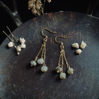 Delicate hanging earrings with labradorite 4