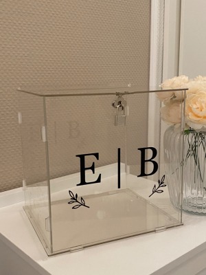 Personalized acrylic money box / card box - Cash deposit box