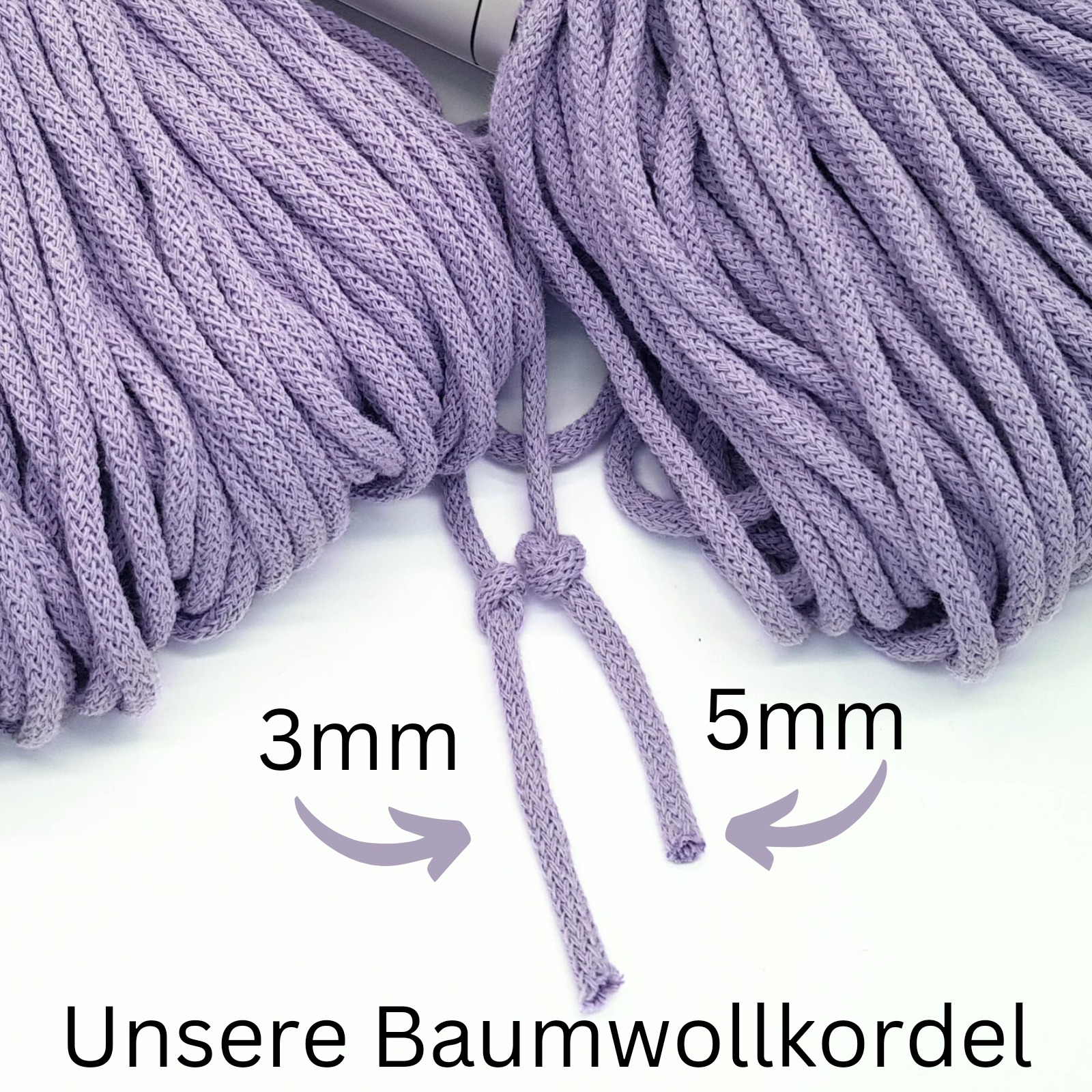 Flechtkordel 3mm - Kirsche 3