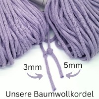 Flechtkordel 3mm - Banane 3