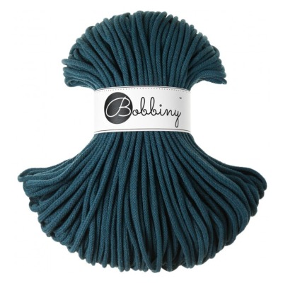 Bobbiny 5mm Kordel - Peacock Blue - Bobbiny Premium 5mm Kordel 100m