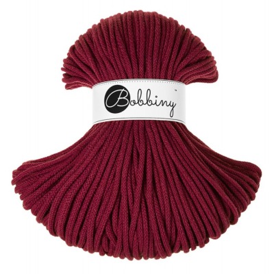 Bobbiny 5mm Kordel - Wine Red - Bobbiny Premium 5mm Kordel 100m