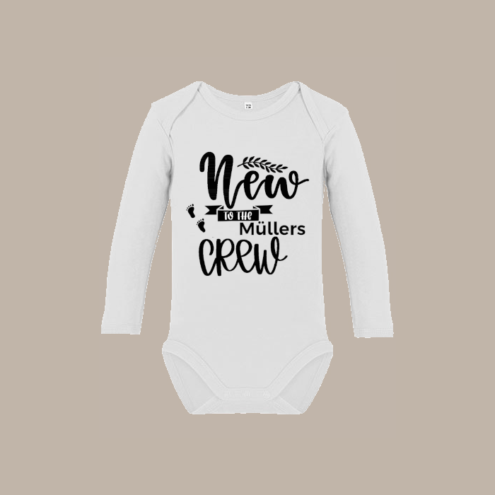 Baby Body mit Familiennamen - Geschenk für Babys - Personalisierbarer Babybody Bodysuit 3