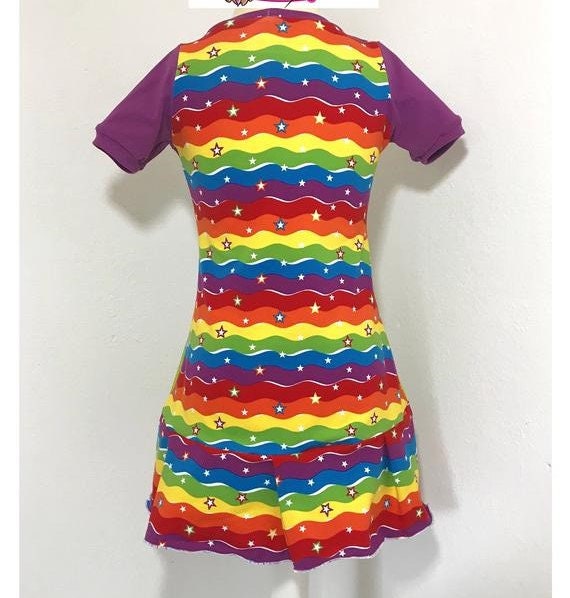 Sommerkleid Bibi rainbow als Rüschenkleid für Mädchen in verschiedenen Größen - Kleid