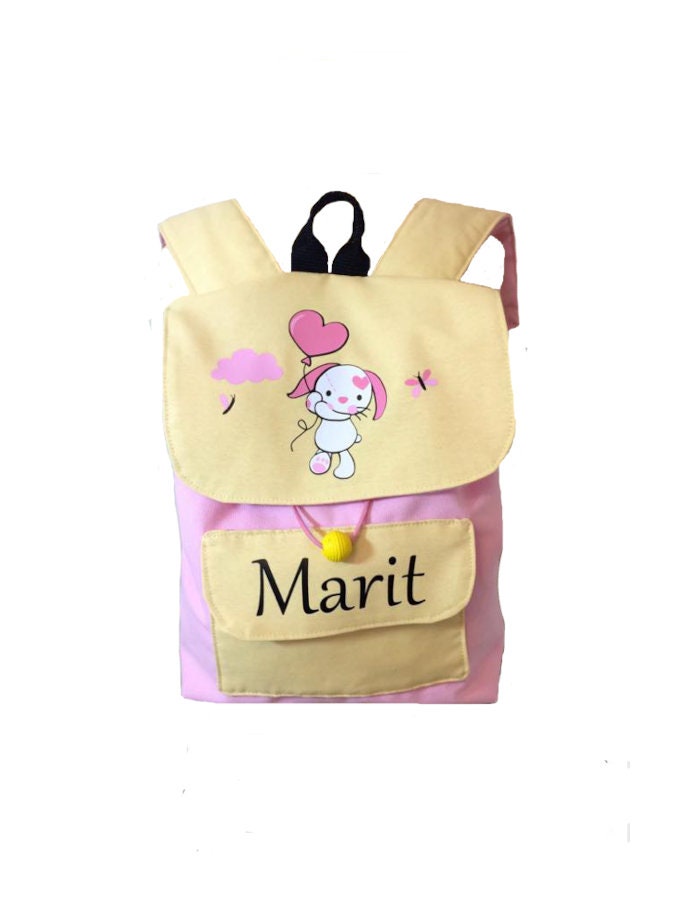 Kinderrucksack - Kindergarten Rucksack Hase - personalisierbar Tasche mit Namen