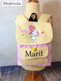 Kinderrucksack - Kindergarten Rucksack Hase - personalisierbar Tasche mit Namen 2