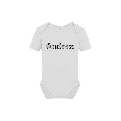 Baby Body mit Wunschnamen - Geschenk für Babys - Personalisierbarer Babybody Bodysuit