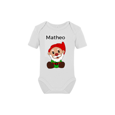 Baby Body mit Motiv und Wunschnamen - Geschenk für Babys - Personalisierbarer Babybody Bodysuit -