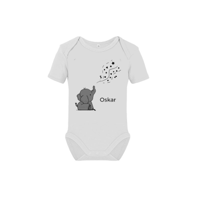 Baby Body mit Motiv und Wunschnamen - Geschenk für Babys - Personalisierbarer Babybody Bodysuit -