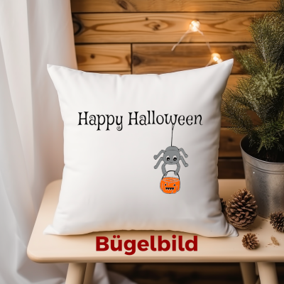 Bügelbild Halloween mehrfarbiges buntes Bügelbild in Wunschfarben zum aufbügeln -