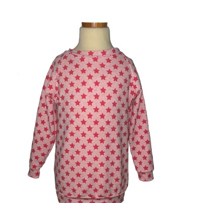 Größe 98/104 - Pullover Langarmshirt Stars meliert