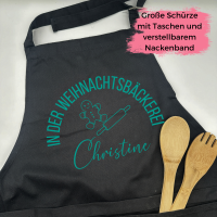 Große personalisierte Backschürze Weihnachtsbäckerei