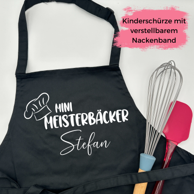 Personalisierte Kinderkochschürze Mini-Meisterbäcker