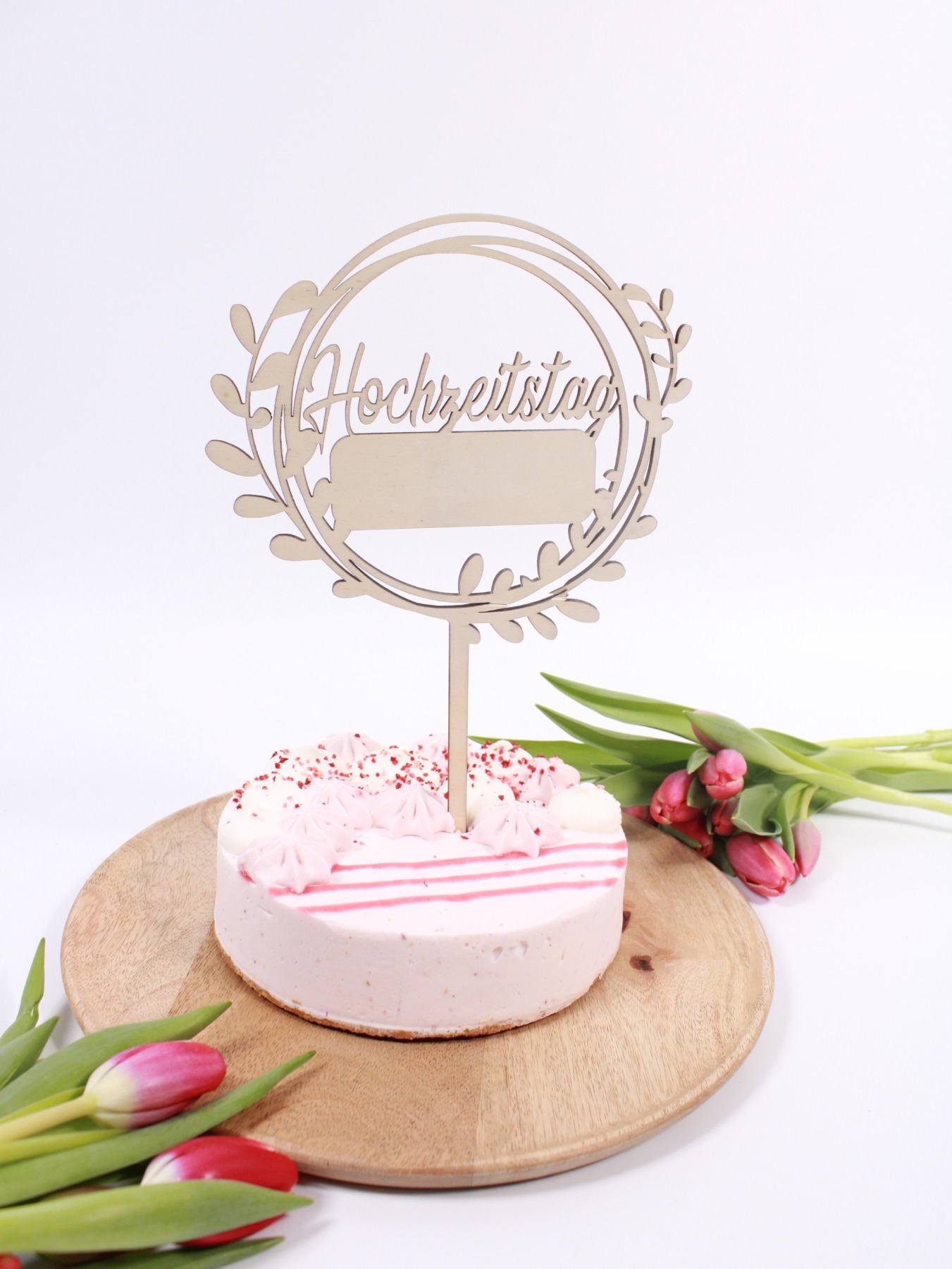 Caketopper aus Holz zur Hochzeit 2