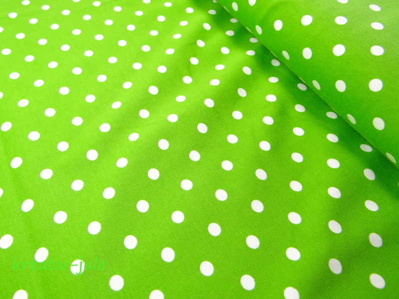 Jersey Punkte Dots Tupfen grün kiwi hellgrün