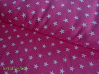 Baumwolle Sterne pink weiß