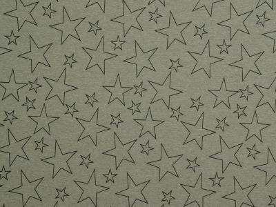 Sweat grau meliert Sterne Meterware Swafing Bielefeld - Sweatshirtstoff mit Sternen