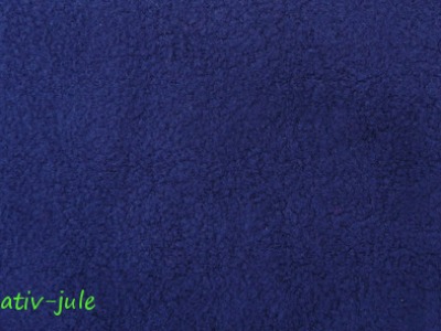 Baumwollfleece Fleece dunkelblau blau