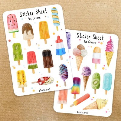 Sticker Eiscreme - Der Sommer schmeckt nach Eis
