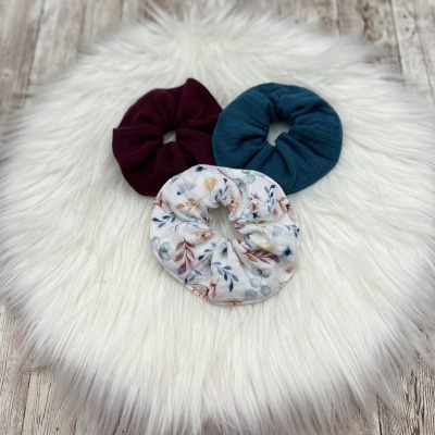 Scrunchie aus Musselin 3er Set Haargummi