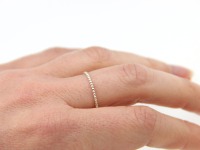 Kügelchenring 1,2 mm Silber Stapelring Beisteckring Verlobungsring kombinieren oder