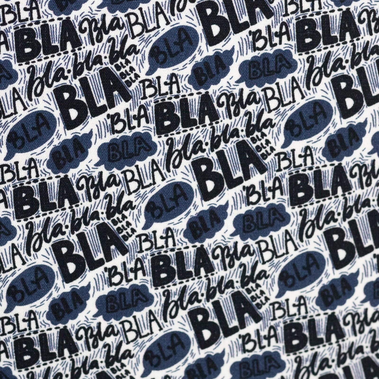 Stoff BlaBlaBla dunkelblau | 10,00 EUR/m