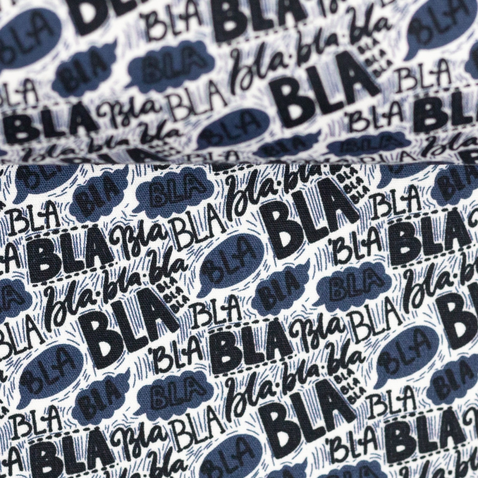Stoff BlaBlaBla dunkelblau | 10,00 EUR/m 5