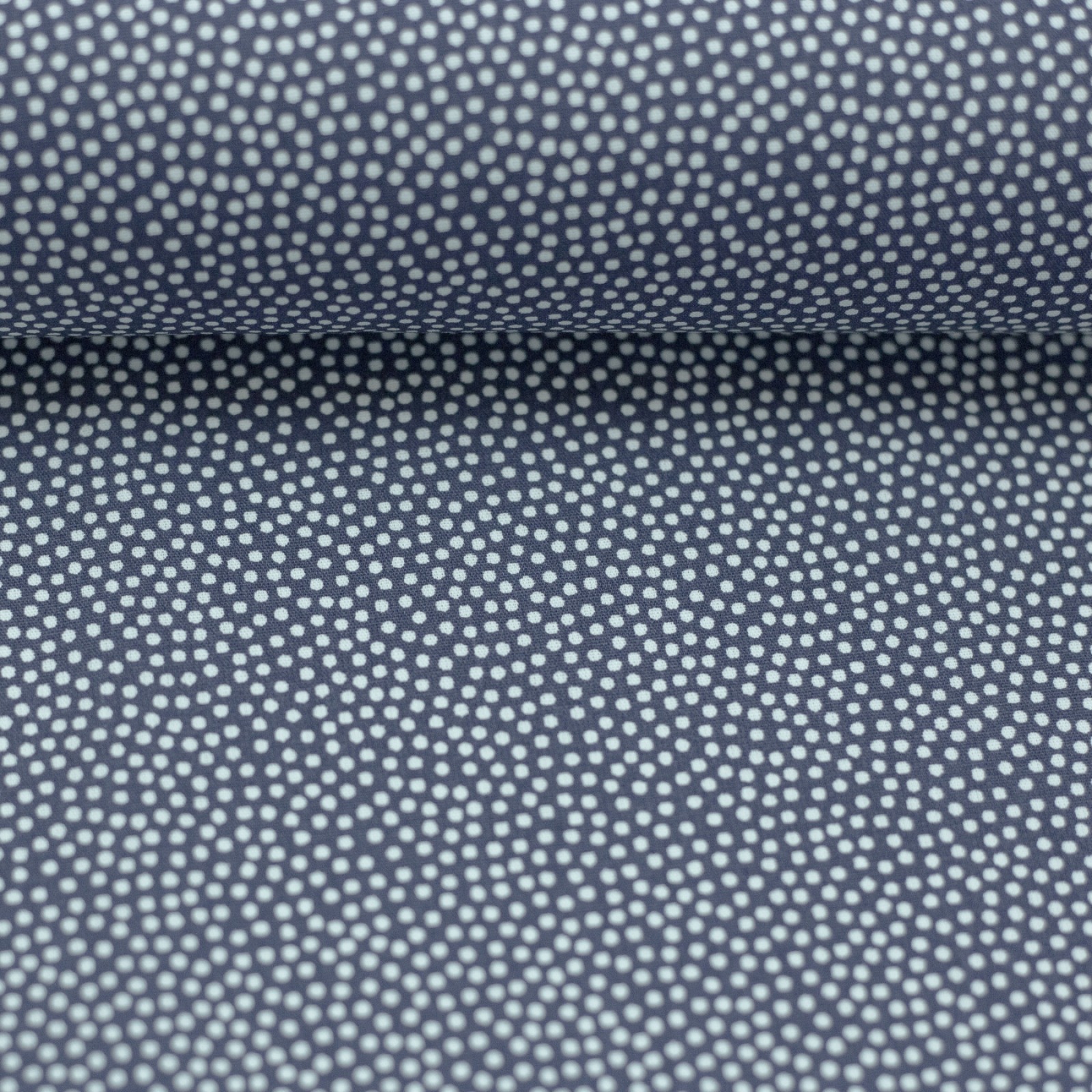 Baumwollwebware - unregelmäßige Punkte - jeansblau/weiß - 100 Baumwolle - Dotty - Swafing 3