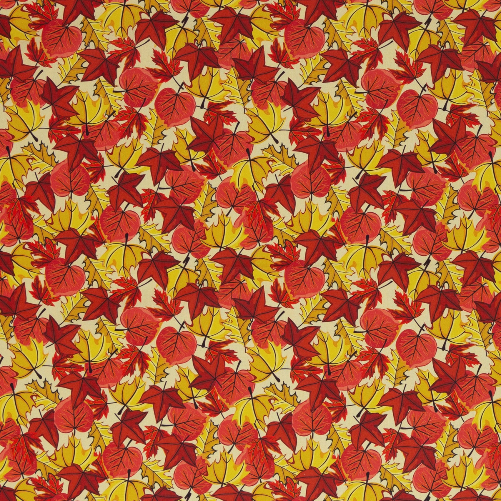 Stoff Blätter - gelb - 100 Baumwolle - Patchwork - Herbst - Herbstblätter - Bodo- Swafing 3
