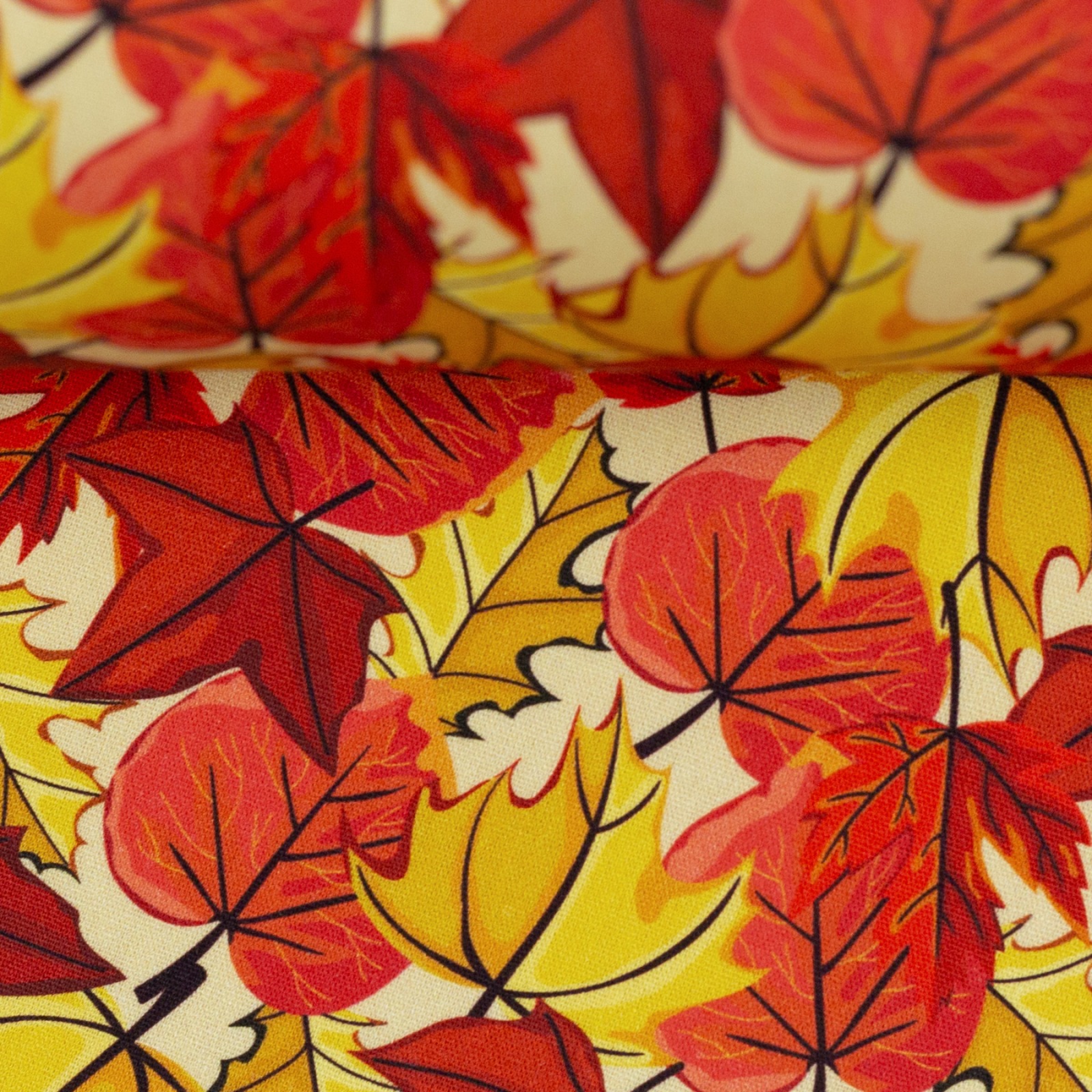 Stoff Blätter - gelb - 100 Baumwolle - Patchwork - Herbst - Herbstblätter - Bodo- Swafing 2