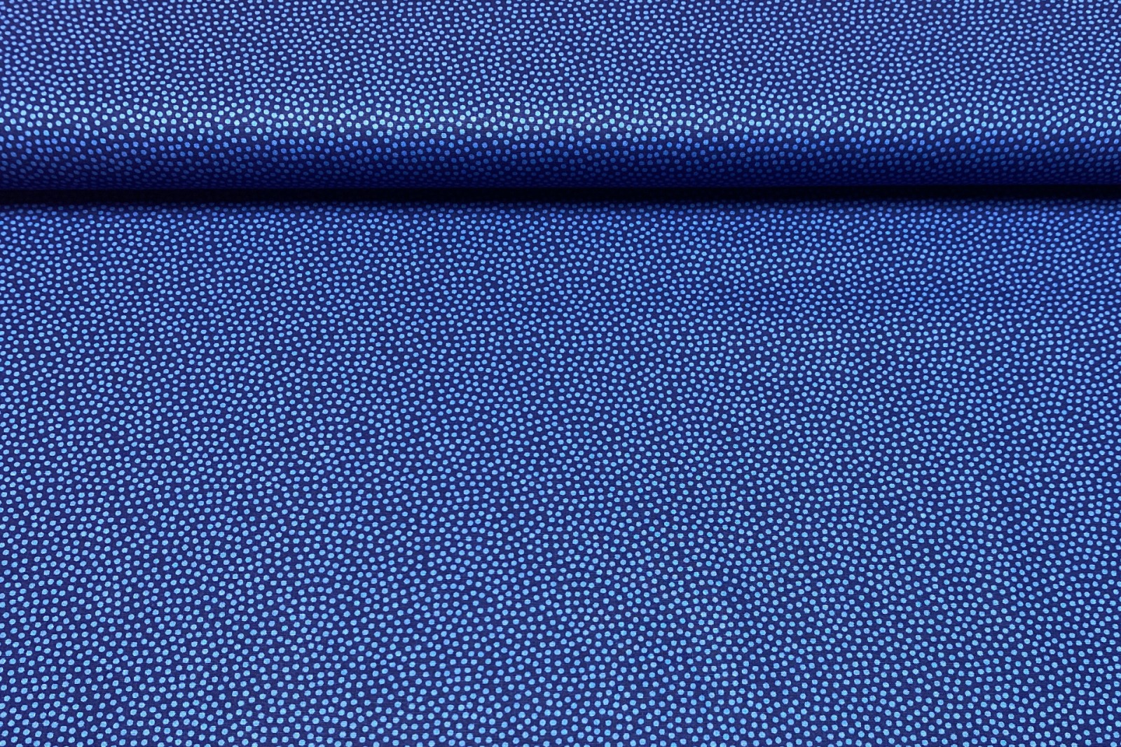 Baumwollwebware - unregelmäßige Punkte - dunkelblau/hellblau - 100% Baumwolle - Dotty - Swafing 2