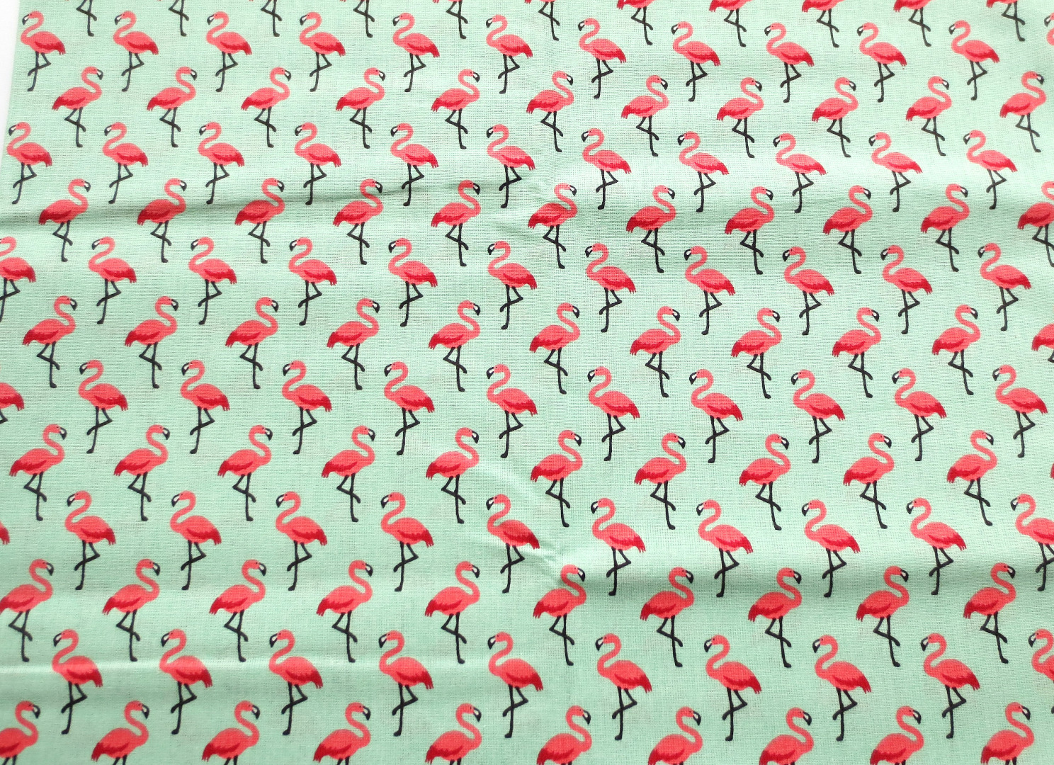 Baumwolle Flamingos - hellgrün - 100 Baumwolle 3