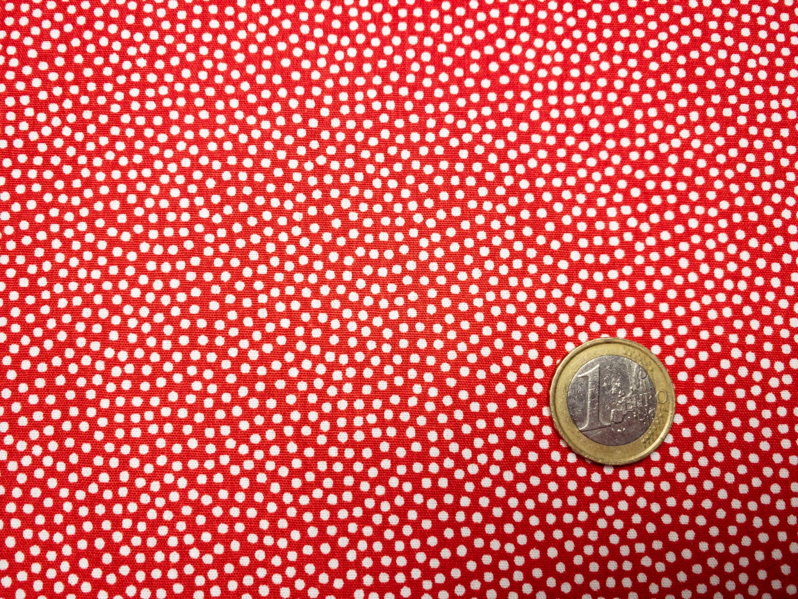 Baumwollwebware - unregelmäßige Punkte - rot/weiß - 100% Baumwolle - Dotty - Swafing 2