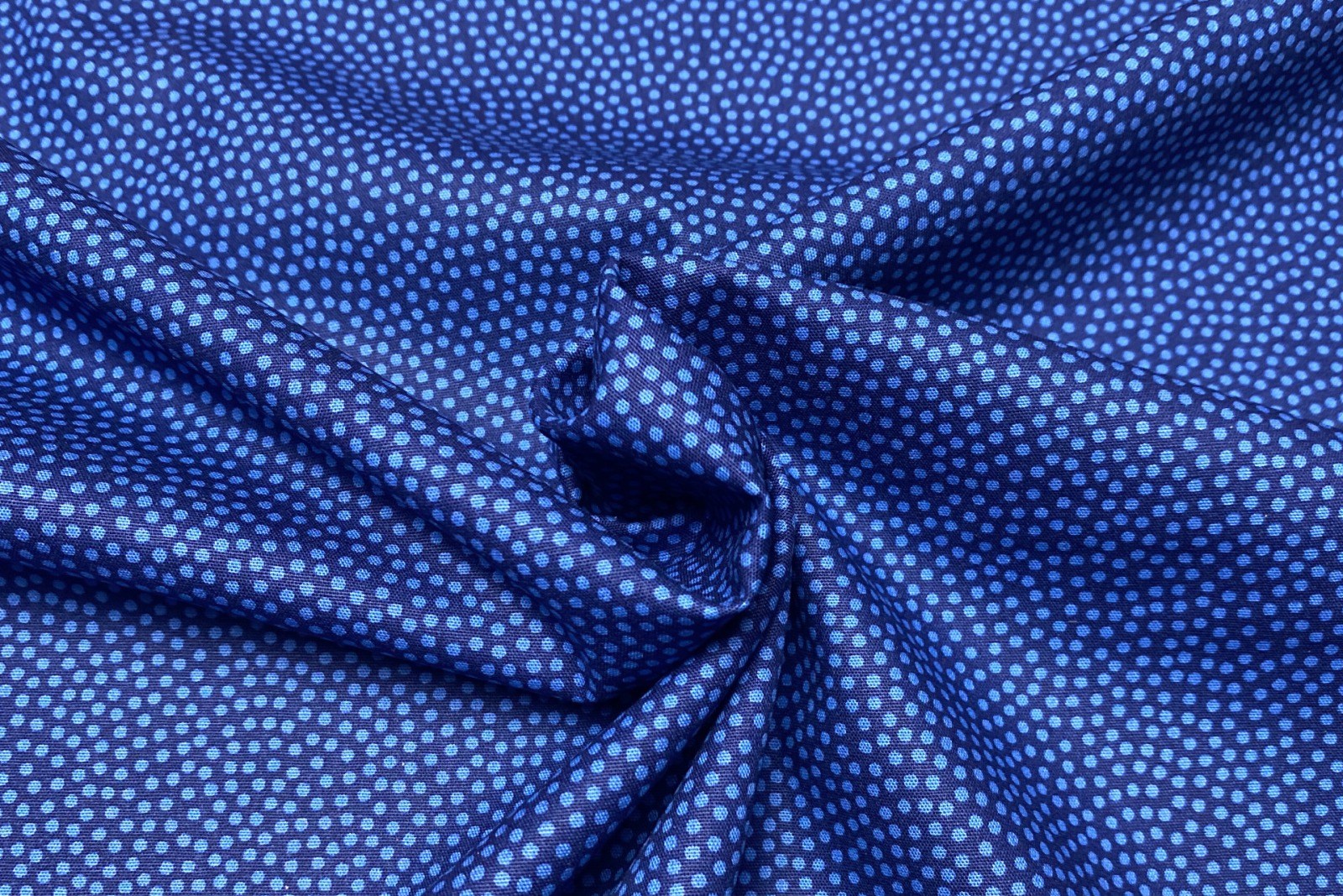 Baumwollwebware - unregelmäßige Punkte - dunkelblau/hellblau - 100% Baumwolle - Dotty - Swafing 4