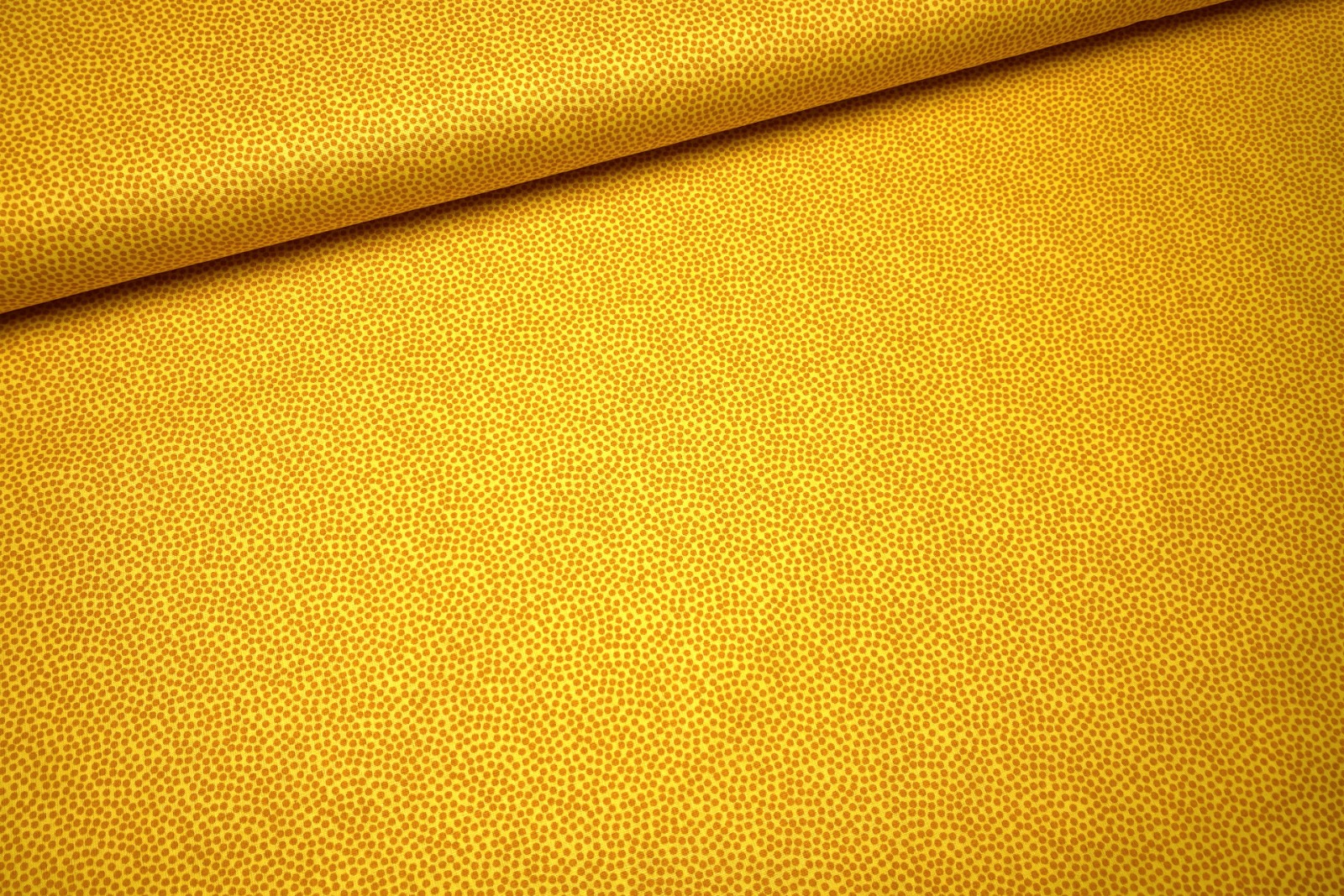 Baumwollwebware - unregelmäßige Punkte - gelb/ocker - 100% Baumwolle - Dotty - Swafing 3