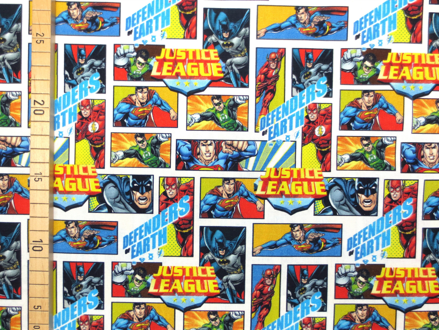 Superhelden Stoff - Justice League - 100 Baumwolle - Lizenzstoff