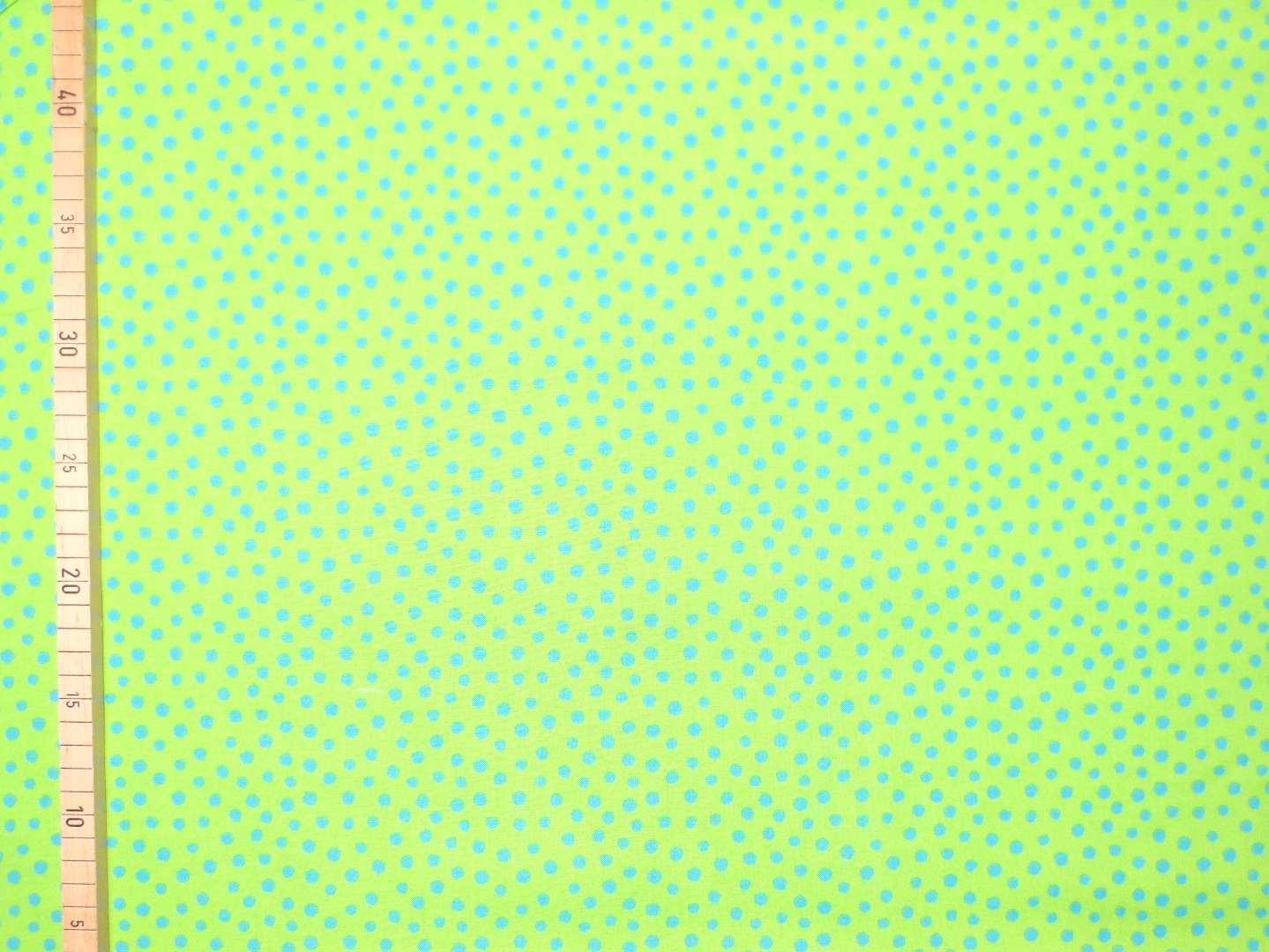Baumwollstoff Punkte - blau auf hellgrün - Westfalenstoffe - 100 Baumwolle - Junge Linie 2
