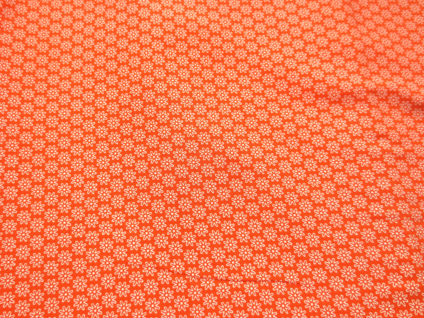 Stoff Blumen orange - 100 Baumwolle