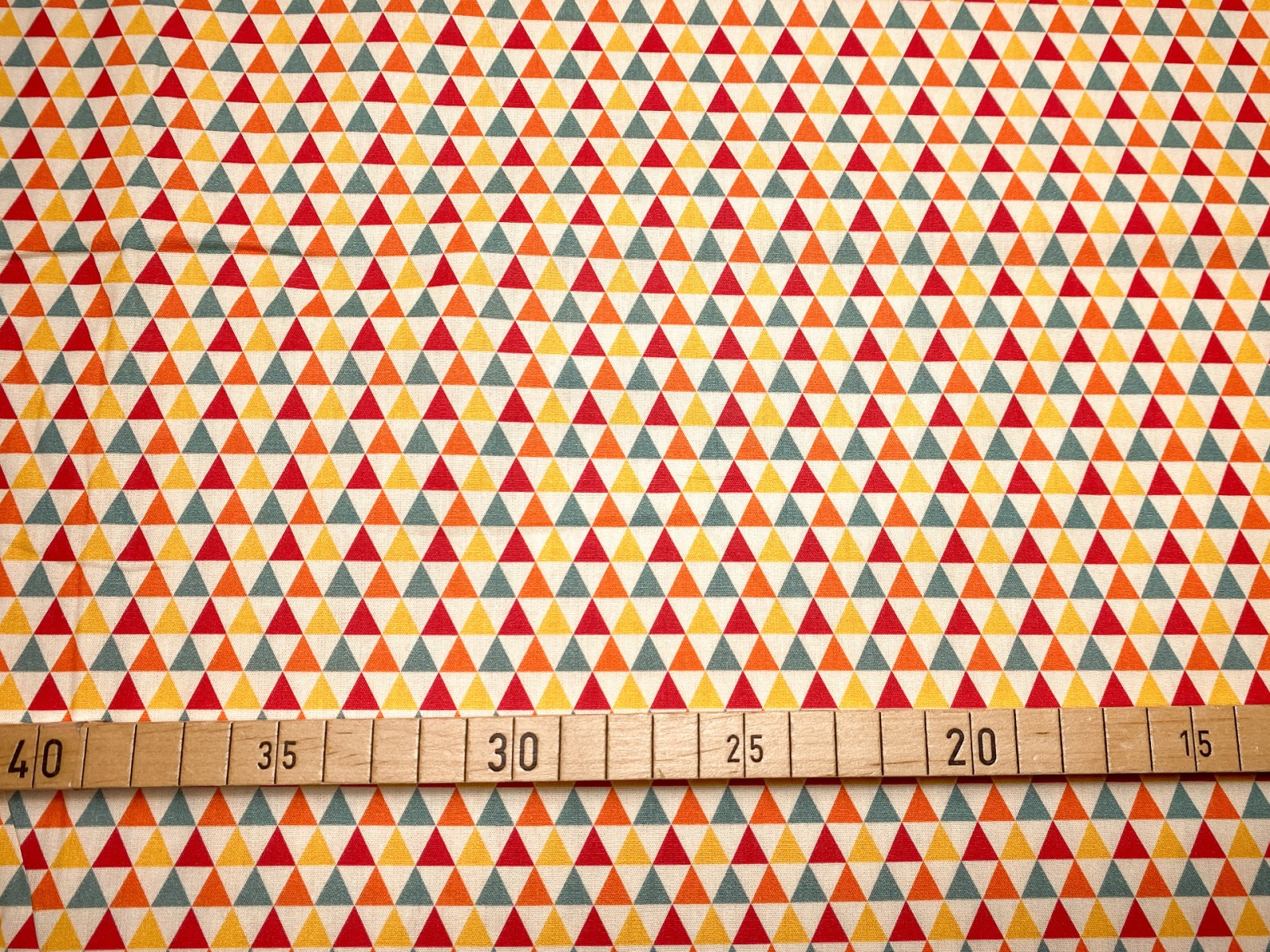 Stoff Dreiecke - rohweiß - 100 Baumwolle - Patchwork 2