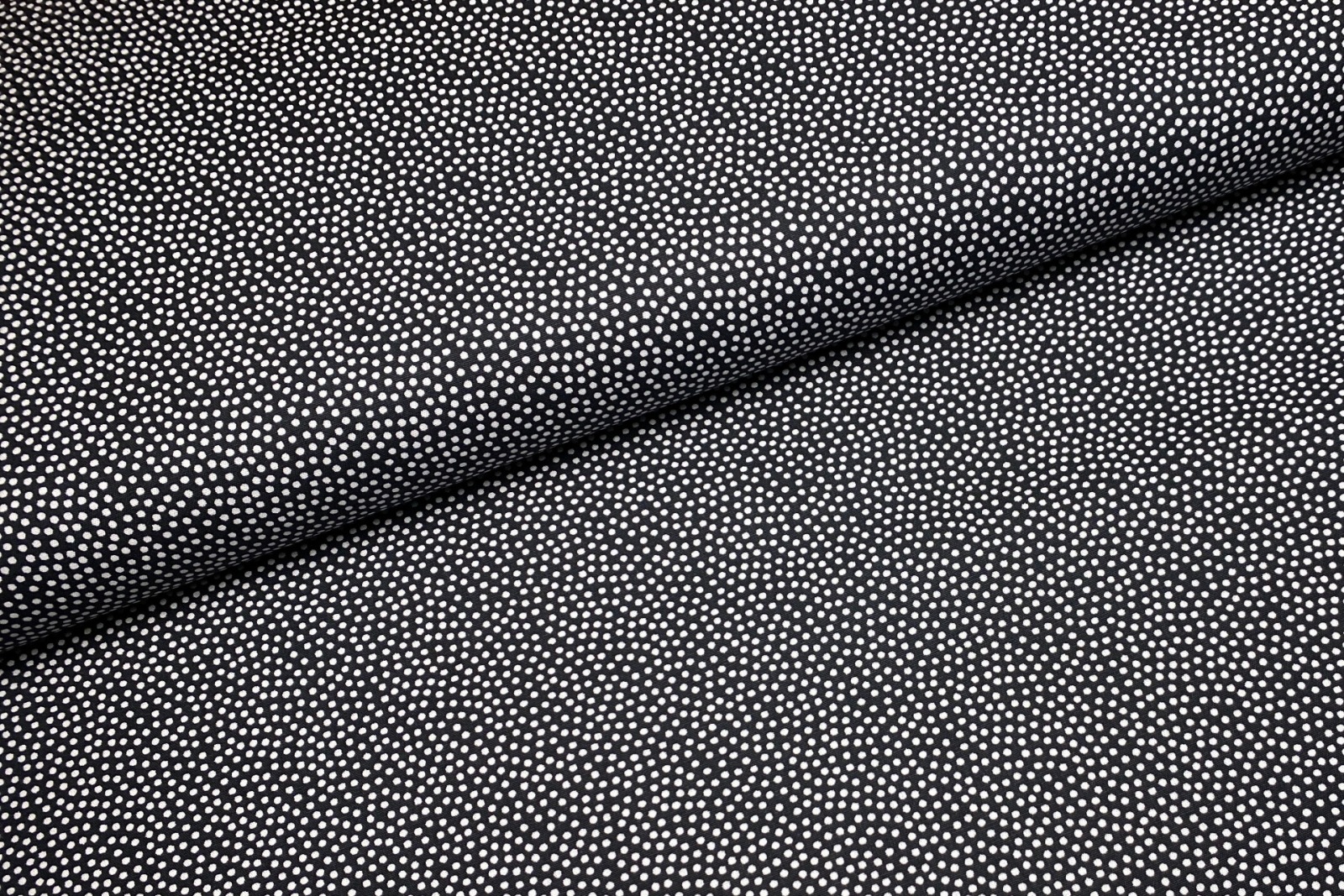 Baumwollwebware - unregelmäßige Punkte - schwarz/weiß - 100% Baumwolle - Dotty - Swafing 3
